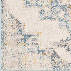 Livabliss Ankara Traditional Polypropylene Accent Rug Woven in Turkey for Entryways and Hallways Ice Blue, Mediu 7'10" x 10'2" AKR2309-710103