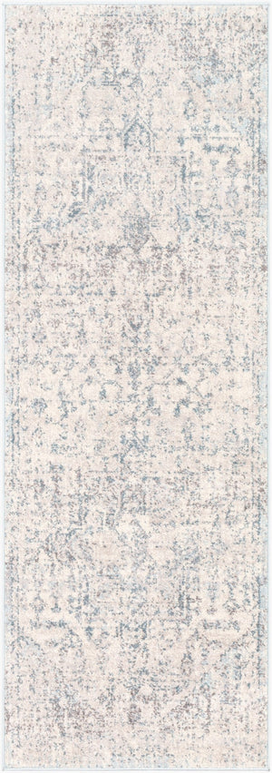 Livabliss Ankara Turkish Medallion Runner Rug Polypropylene Pile for Hallway or Entryway Ice Blue, Blue 2'7" x 7'3" AKR2310-2773