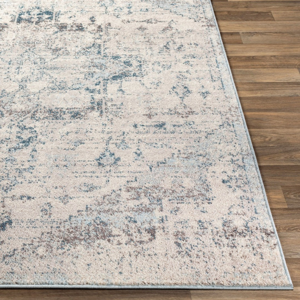 Livabliss Ankara Turkish Medallion Runner Rug Polypropylene Pile for Hallway or Entryway Ice Blue, Blue 6'7" x 9' AKR2310-679