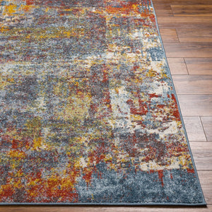 Livabliss Ankara Geometric Area Rug Turkish Woven Polypropylene for Living Room High Traffic Dark Blue, Ice 7'10" x 10'2" AKR2315-710103