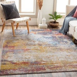Livabliss Ankara Polypropylene Runner Rug for Hallways with Modern Minimalist Low Pile Design Dark Blue, Ice 8'10" x 12' AKR2316-81012