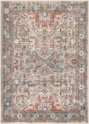 Livabliss Ankara Traditional Turkish Geometric Floral Polypropylene Area Rug for Living Rooms AKR2326-5373