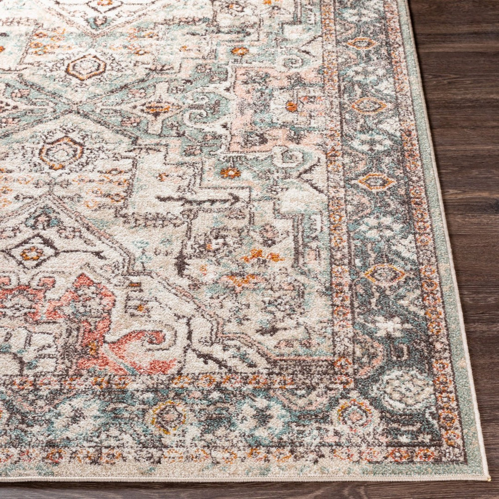 Livabliss Ankara Traditional Turkish Geometric Floral Polypropylene Area Rug for Living Rooms AKR2326-5373
