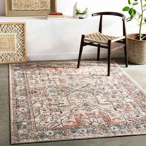Livabliss Ankara Traditional Turkish Geometric Floral Polypropylene Area Rug for Living Rooms AKR2326-5373