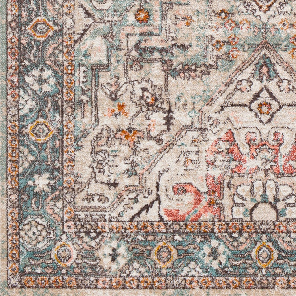 Livabliss Ankara Traditional Turkish Geometric Floral Polypropylene Area Rug for Living Rooms AKR2326-5373