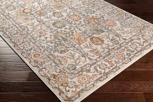 Livabliss Ankara Traditional Medallion Polypropylene Accent Rug for Entryways and Hallways Dusty Pink, Whi 8'10" x 12' AKR2332-81012
