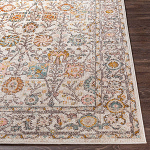 Livabliss Ankara Traditional Medallion Polypropylene Accent Rug for Entryways and Hallways Dusty Pink, Whi 8'10" x 12' AKR2332-81012