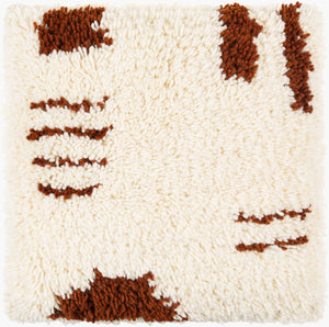 Surya Aksel 18"L X 18"W Modern Accent Pillow - Luxurious Wool-cotton Blend For Stylish Home Decor Ivory Wool,Cotton,Cotton Aks001-1818d