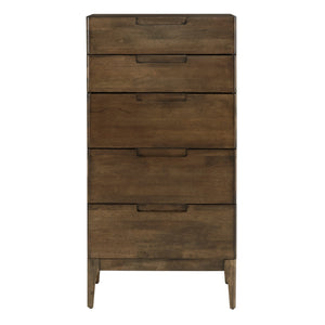 Homelegance By Top-Line Ashford Persian Walnut 5-Drawer Chest Walnut Wood