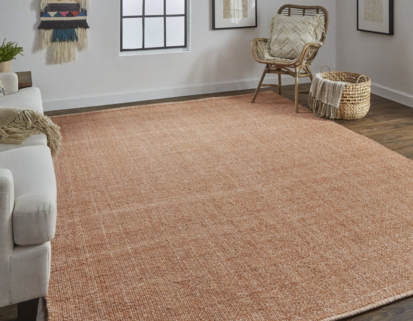 Feizy Rugs Naples Hand Woven Polyester Flatweave Rug - Soft, Durable, And Fade Resistant For Effortless Style Orange Polyester Nap0751forn000j00