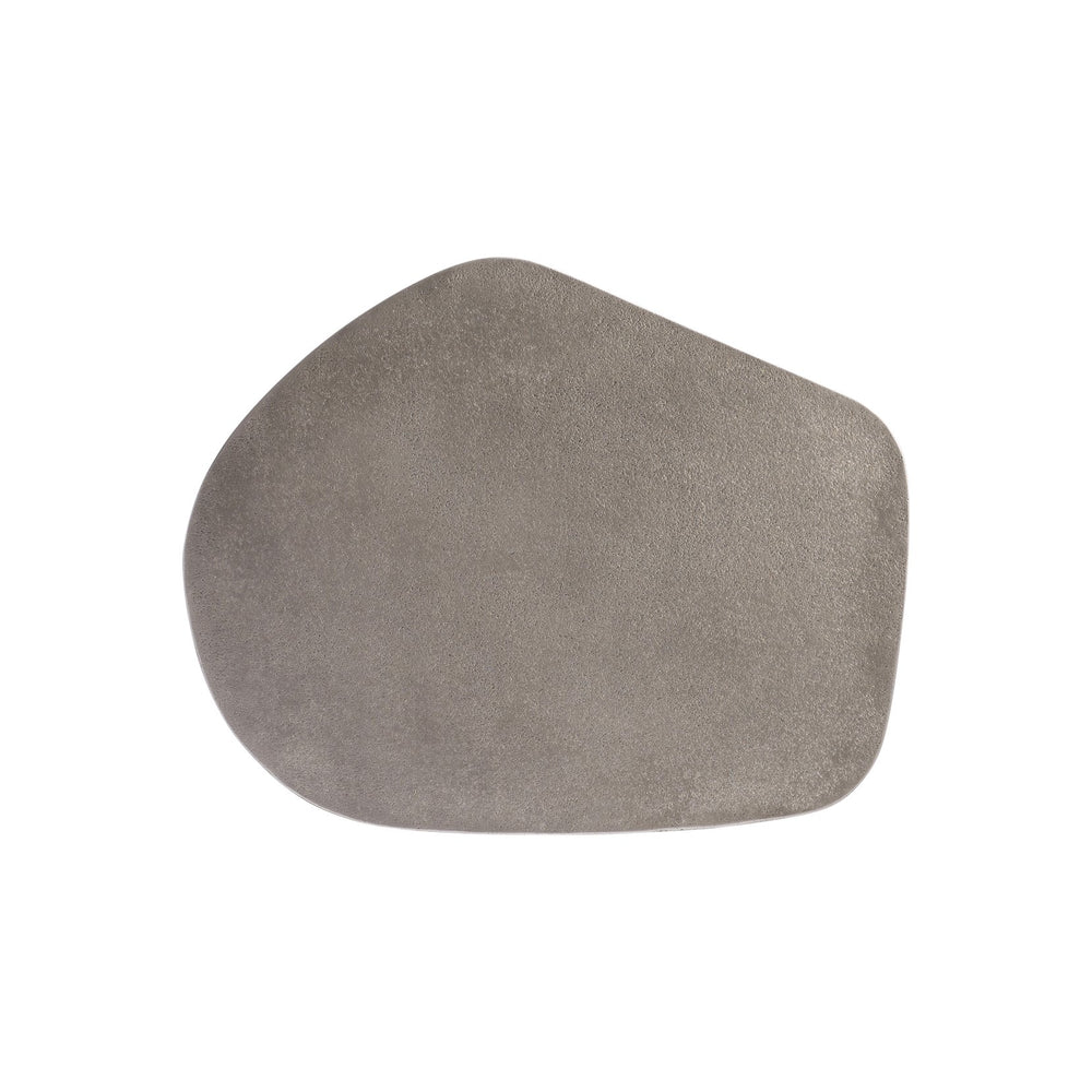 Bernhardt Bernhardt Clawson Graphite Pentagonal Side Table — Cast Aluminum Sculptural Accent With Adjustable Glides 338124