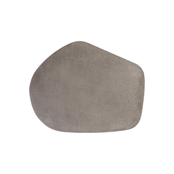 Bernhardt Bernhardt Clawson Graphite Pentagonal Side Table — Cast Aluminum Sculptural Accent With Adjustable Glides 338124