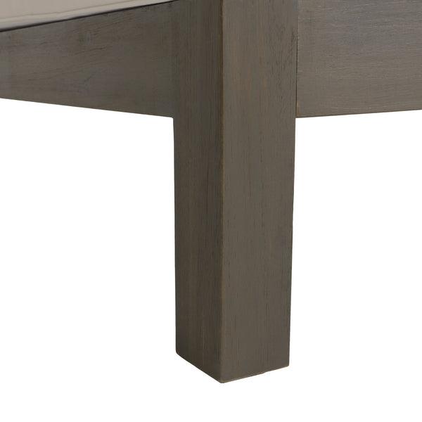 English Elm Brava Outdoor Acacia Corner Bench Set with Coffee Table for Patio Entertaining 57968.00WHI-64496.00GRY