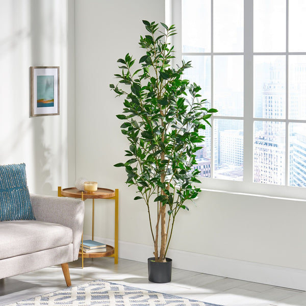 English Elm 180cm Artificial Laurel Tree Lifelike Faux Foliage Floor Plant for Living Room Decor 70538.00