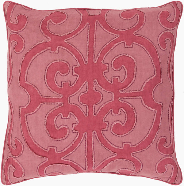 Surya Amelia Accent Pillow - 18"X18" Traditional Linen Decor For Cozy Elegance & Easy Care Home Style Mauve Linen,Linen Al001-2222p