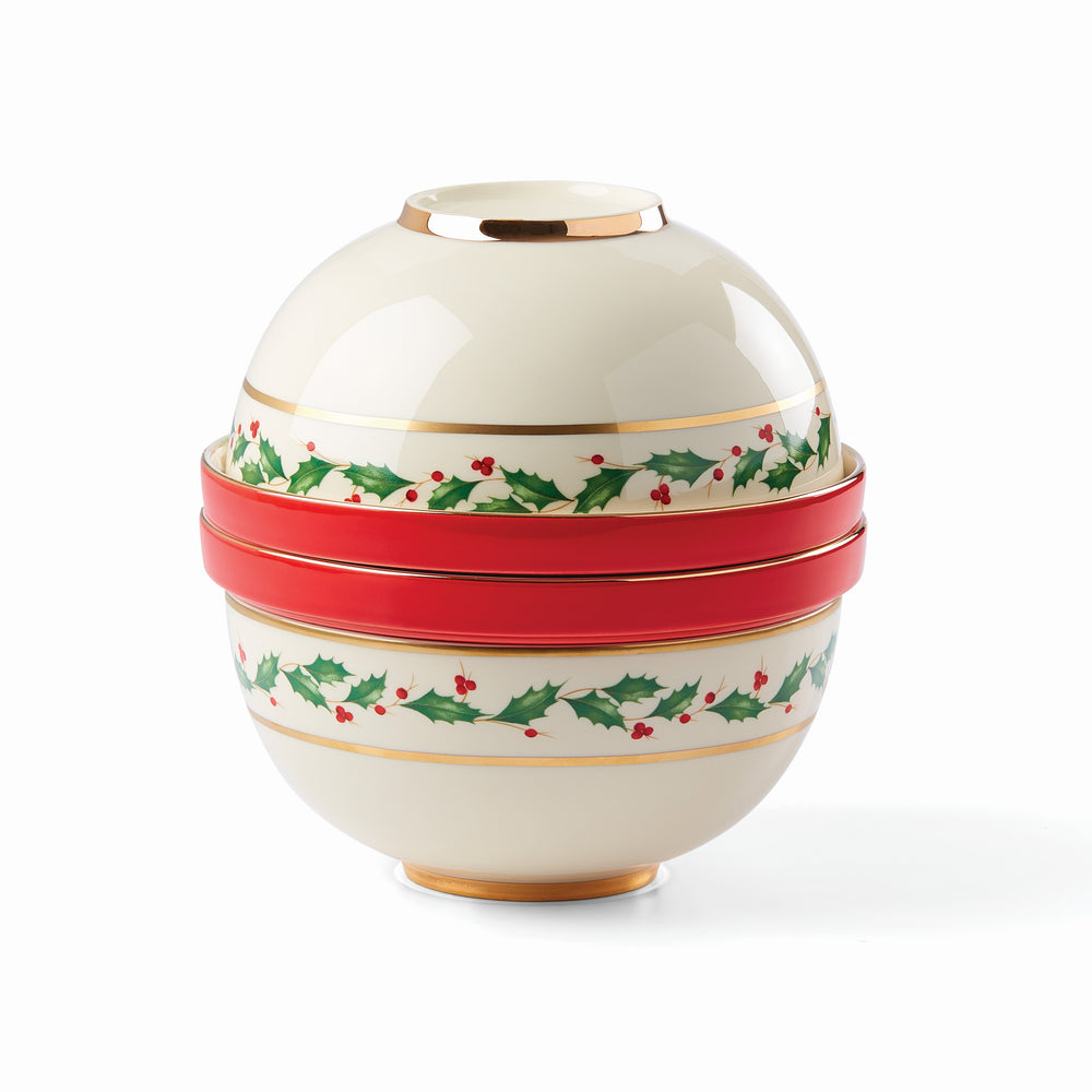 Lenox Holiday Luna 8-Piece Nesting Dinnerware Set Multi, IVORY PORCELAIN 893494