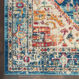 Nourison Passion PSN23 Machine Made Power-loomed Ornamental Border Indoor Only Bohemian Vintage Rug Ivory,Light Blue, Ivory Light Blue 100% Polypropylene 99446477286