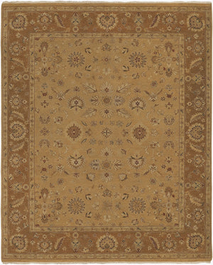 Surya Alanya Handmade 2' X 3' Luxurious Wool Rug - Exquisite Style, Unique Texture, And Lasting Durability Tan Wool Ala2503-23