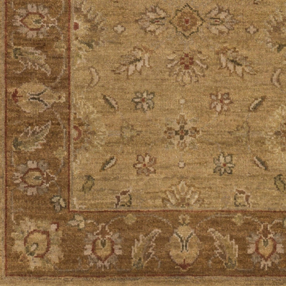 Surya Alanya Handmade 2' X 3' Luxurious Wool Rug - Exquisite Style, Unique Texture, And Lasting Durability Tan Wool Ala2503-23