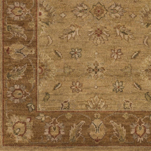 Surya Alanya Handmade 2' X 3' Luxurious Wool Rug - Exquisite Style, Unique Texture, And Lasting Durability Tan Wool Ala2503-23