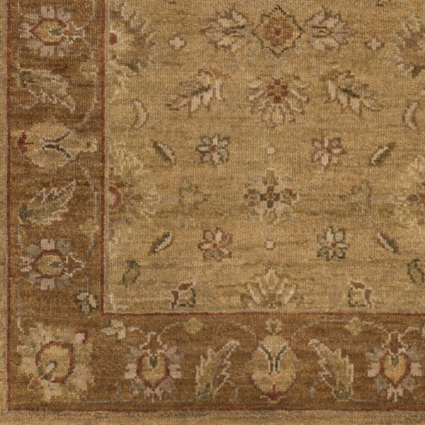 Surya Alanya Handmade 2' X 3' Luxurious Wool Rug - Exquisite Style, Unique Texture, And Lasting Durability Tan Wool Ala2503-23