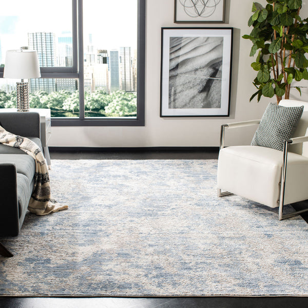 Safavieh Amelia 705 Power Loomed  Rug Grey / Blue ALA705F-12SQ