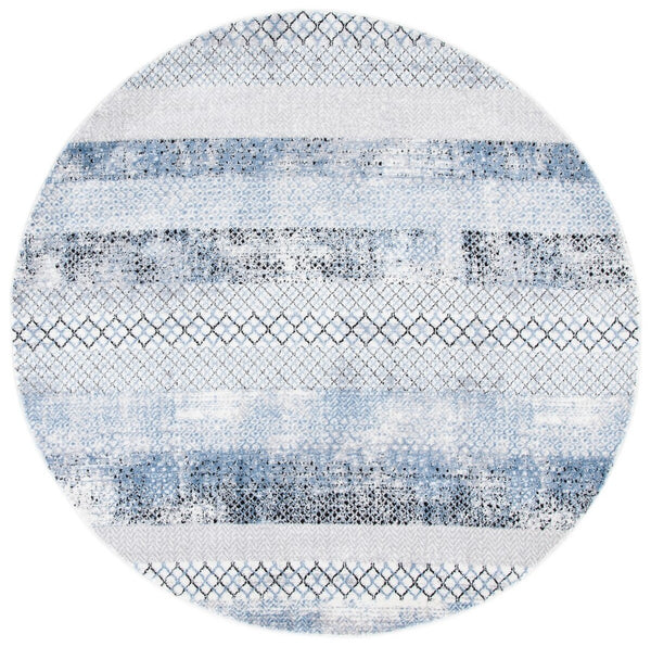 Safavieh Amelia 761 Power Loomed Contemporary Rug Grey / Light Blue 8' x 8' Square