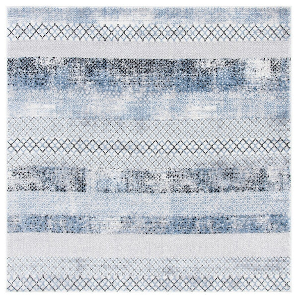 Safavieh Amelia 761 Power Loomed Contemporary Rug Grey / Light Blue 8' x 8' Square