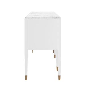 A.R.T. Furniture Eave Sideboard with Luxurious Stone Top for Contemporary Living Spaces and Elegant Storage Solutions White 436251-1866
