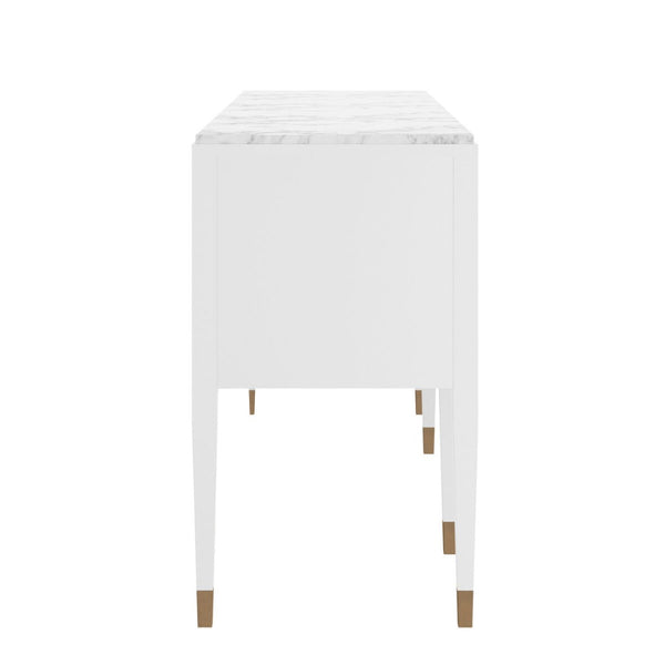 A.R.T. Furniture Eave Sideboard with Luxurious Stone Top for Contemporary Living Spaces and Elegant Storage Solutions White 436251-1866