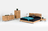 VIG Furniture Queen Nova Domus Alan Modern Drift Oak Bed VGEDALAN-BED-Q