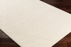 Livabliss Alder Global Pattern Polyester Accent Rug for Entryways Hallways and Bedside Areas Cream, Ivory 6'4" x 9' ALD2300-639