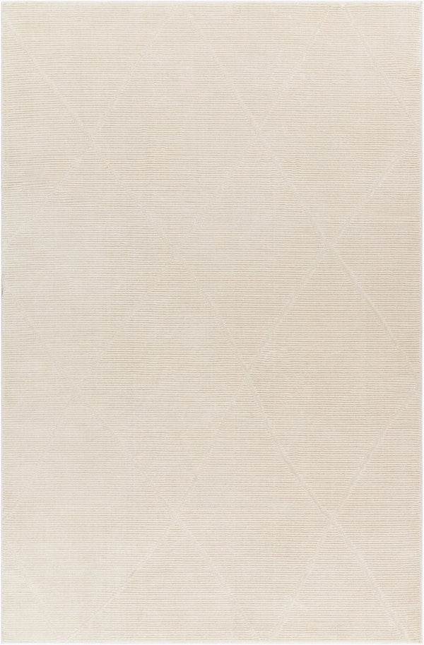 Livabliss Alder Global Pattern Polyester Accent Rug for Entryways Hallways and Bedside Areas Cream, Ivory 6'4" x 9' ALD2300-639