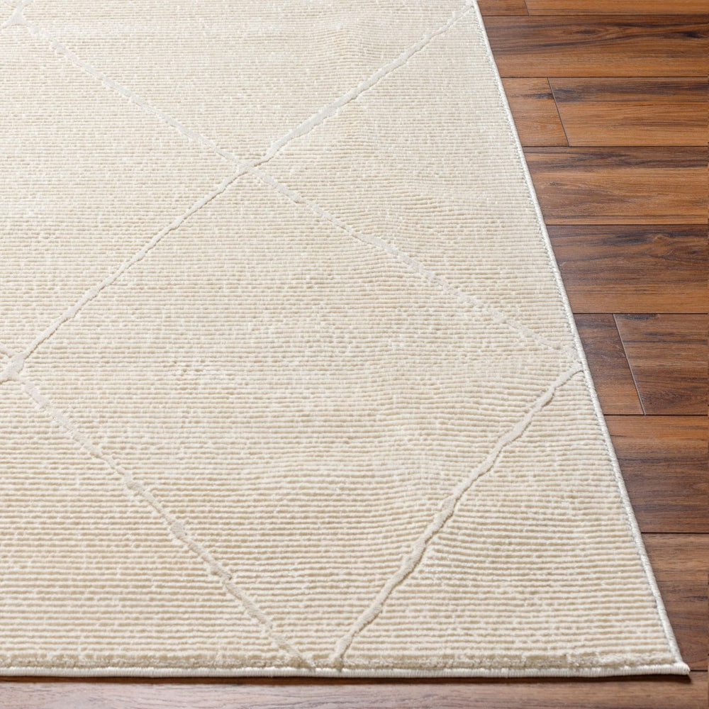 Livabliss Alder Global Pattern Polyester Accent Rug for Entryways Hallways and Bedside Areas Cream, Ivory 5' x 7' ALD2300-4117
