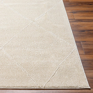 Livabliss Alder Global Pattern Polyester Accent Rug for Entryways Hallways and Bedside Areas Cream, Ivory 6'4" x 9' ALD2300-639