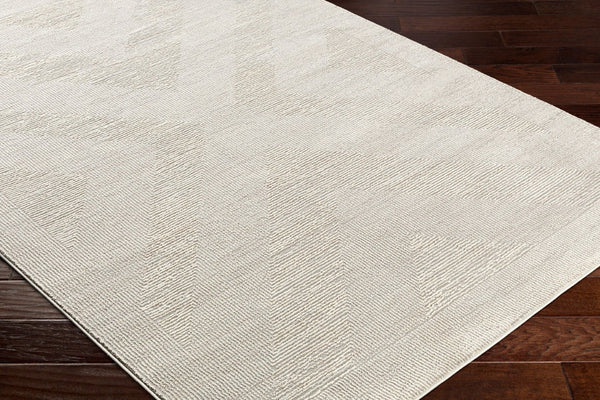 Livabliss Alder Machine Woven Polyester Accent Rug for Entryways Hallways and High Traffic Areas Gray, Cream 6'4" x 9' ALD2311-639