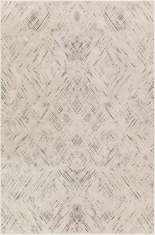 Livabliss Alder Machine Woven Recycled Fabric Accent Rug for Entryways and High Traffic Floors Taupe, Ivory 8'11" x 12' ALD2313-81112