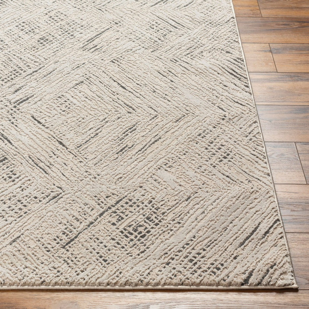 Livabliss Alder Machine Woven Recycled Fabric Accent Rug for Entryways and High Traffic Floors Taupe, Ivory 8'11" x 12' ALD2313-81112