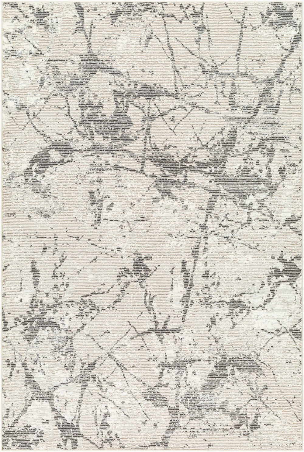 Livabliss Alder Recycled Fabric Turkish Area Rug Medium Pile Entryway Hallway Accent Ivory, Taupe 5' x 7' ALD2314-4117