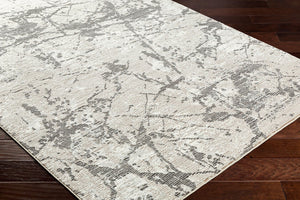 Livabliss Alder Recycled Fabric Turkish Area Rug Medium Pile Entryway Hallway Accent Ivory, Taupe 5' x 7' ALD2314-4117