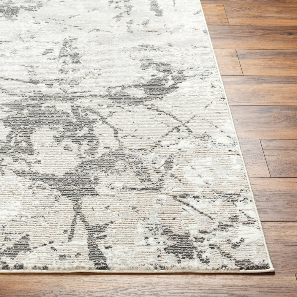Livabliss Alder Recycled Fabric Turkish Area Rug Medium Pile Entryway Hallway Accent Ivory, Taupe 5' x 7' ALD2314-4117