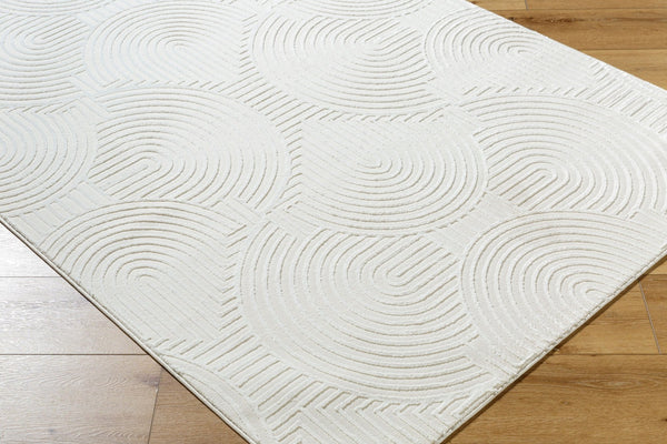 Livabliss Alder Geometric Mid-century Polyester Accent Rug Woven in Turkey for Entryways Cream, Ivory 1'11" x 3'9" ALD2323-2345