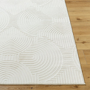 Livabliss Alder Geometric Mid-century Polyester Accent Rug Woven in Turkey for Entryways Cream, Ivory 1'11" x 3'9" ALD2323-2345