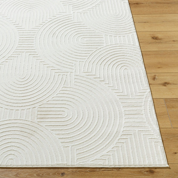 Livabliss Alder Geometric Mid-century Polyester Accent Rug Woven in Turkey for Entryways Cream, Ivory 1'11" x 3'9" ALD2323-2345