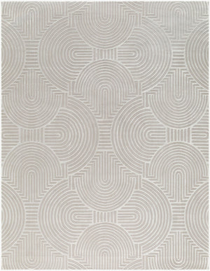 Livabliss Alder Mid-century Geometric Polyester Accent Rug Machine Woven in Turkey for Entryways Taupe, Tan 5' x 7' ALD2324-57