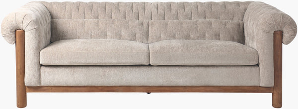 Surya Alden Low Profile Upholstered Sofa Plush Foam Cushions for Modern Living Rooms ALDN001-123616