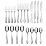 Lenox Cambridge Swirl Sand 20-Piece Flatware Set NO COLOR METAL 32620CSLG12