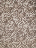 Nourison Garden Oasis GOA01 Machine Made Power-loomed Borderless Design Indoor/Outdoor Tropical Outdoor Rug Mocha, Mocha 100% Polypropylene 99446959188