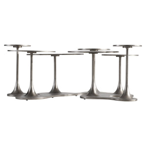 Bernhardt Bernhardt Cerchi Outdoor Cocktail Table — Sculptural Graphite Aluminum, Multi-Tiered Drinks & Decor Surface X04007
