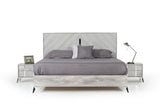 VIG Furniture Nova Domus Alexa Italian Modern Grey Bed + 2 Nightstands Set VGACALEXA-BEDNS-SET